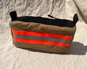 Firefighter Fire Turnout Gear Utility Tool Pouch, Toiletry Travel Bag, Dopp Kit