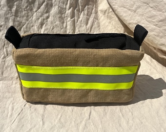Firefighter Fire Turnout Gear Utility Tool Pouch, Toiletry Travel Bag, Dopp Kit