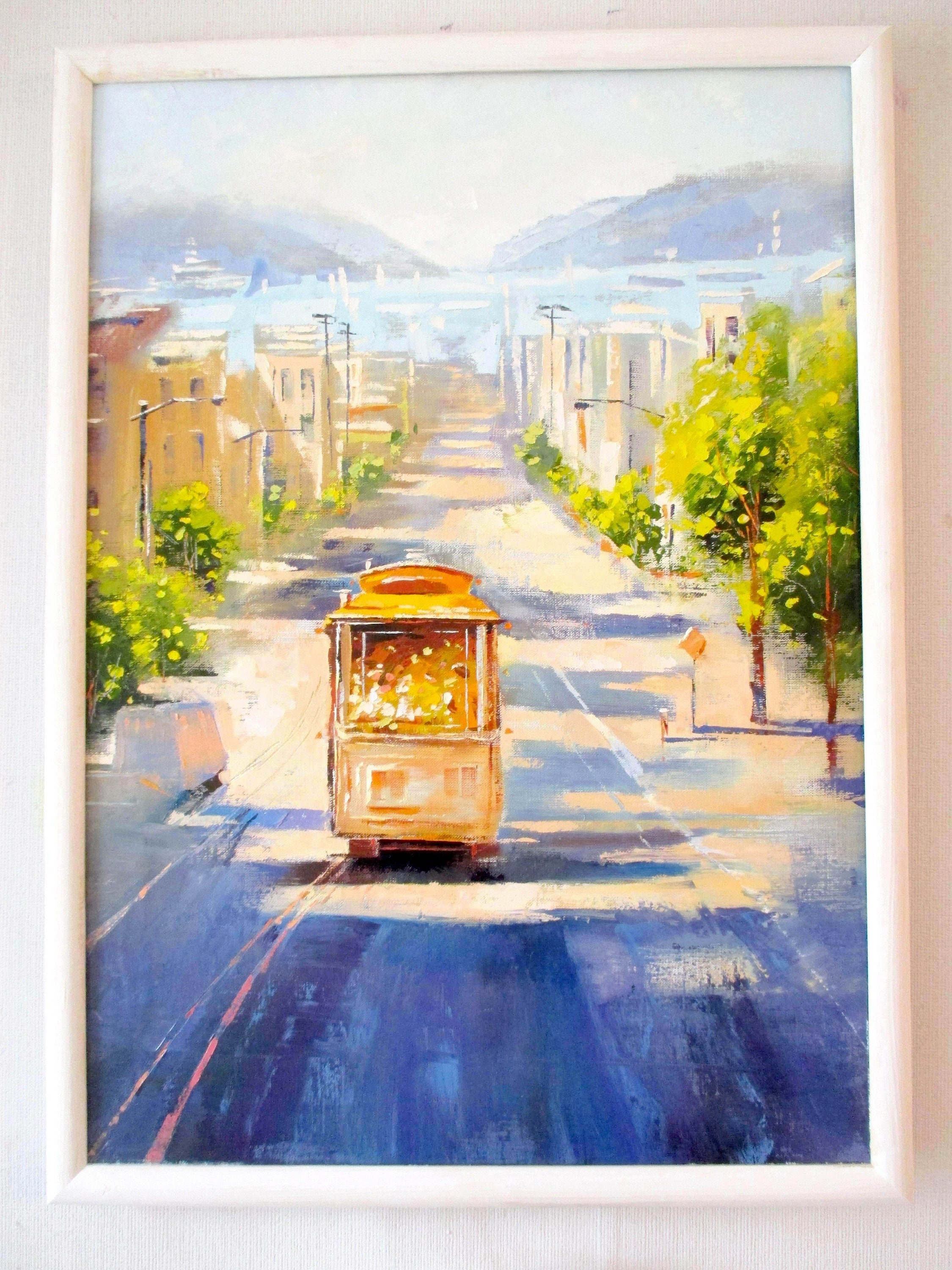 San Francisco Painting Original Oil Painting City Painting Etsy