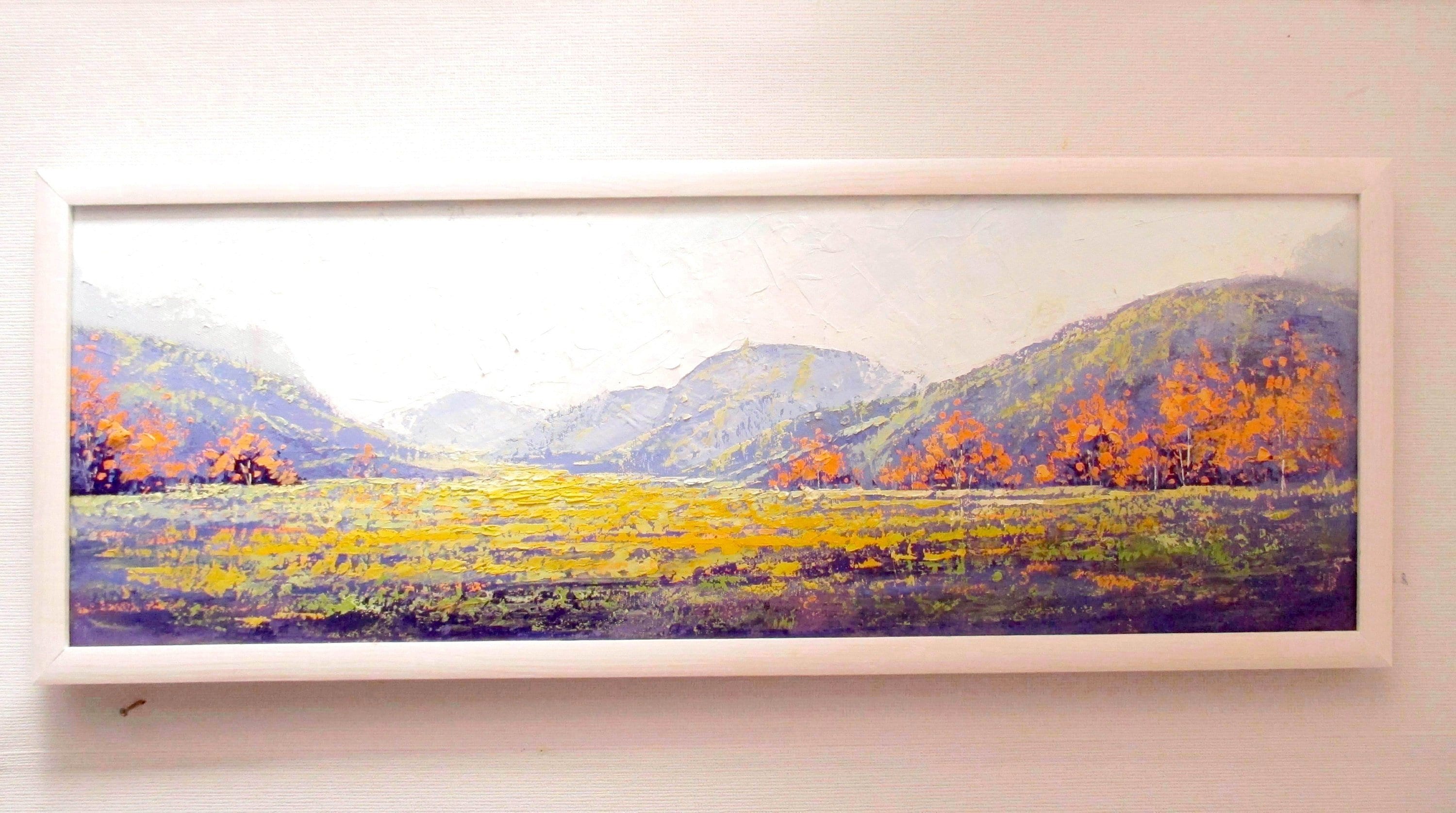 Long Panoramic Original Oil Painting Landscape Painting on Etsy