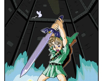 Link and the Master sword (Digital Art Print)