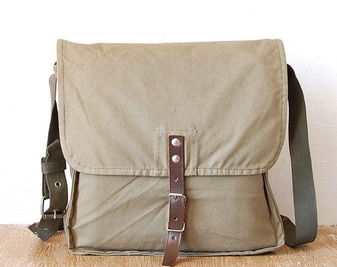 Military Green Canvas Bag Cross Body Bag Messenger Bag Army Etsy