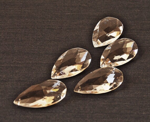 5 Pcs Vintage Crystal Chandelier Drop Pendants 50
