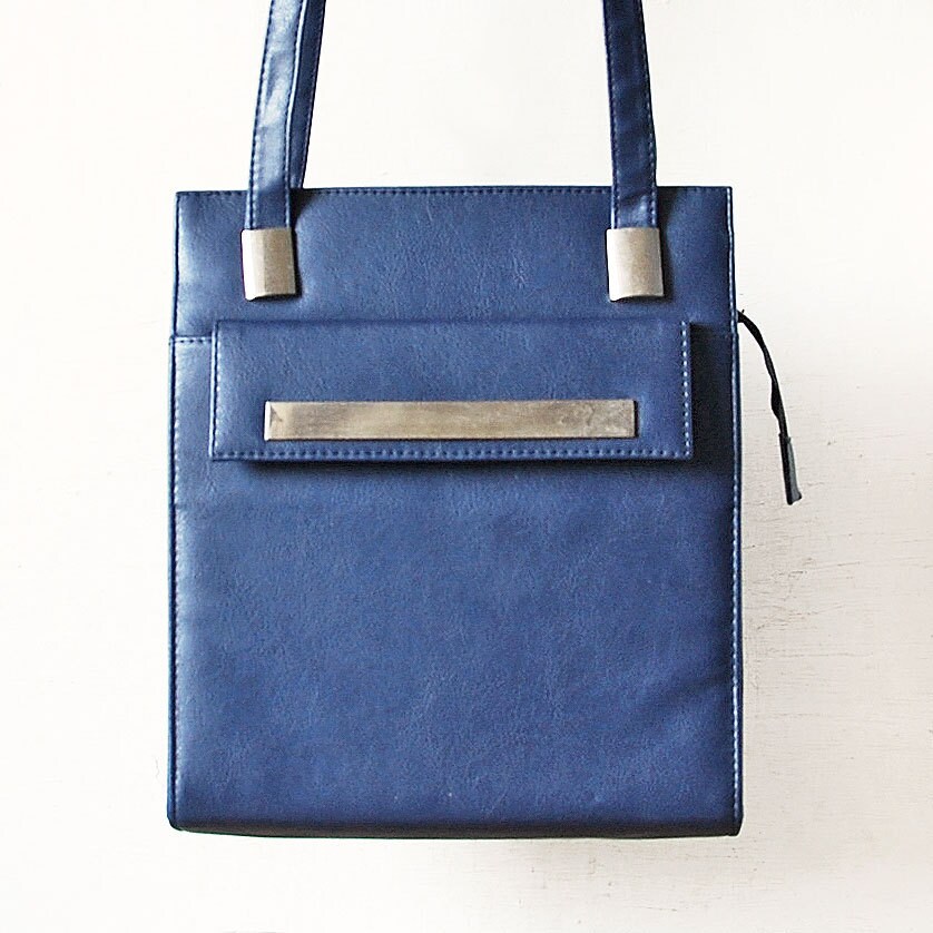 leather handbags blue