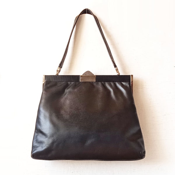 Bolso Cuero Vintage, Negro Bolso Marco Cuero, Cartera Cuero Mujer