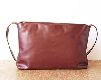 Sac à bandoulière en cuir violet fait main, sac à main fantaisie pour femmes de tous les jours