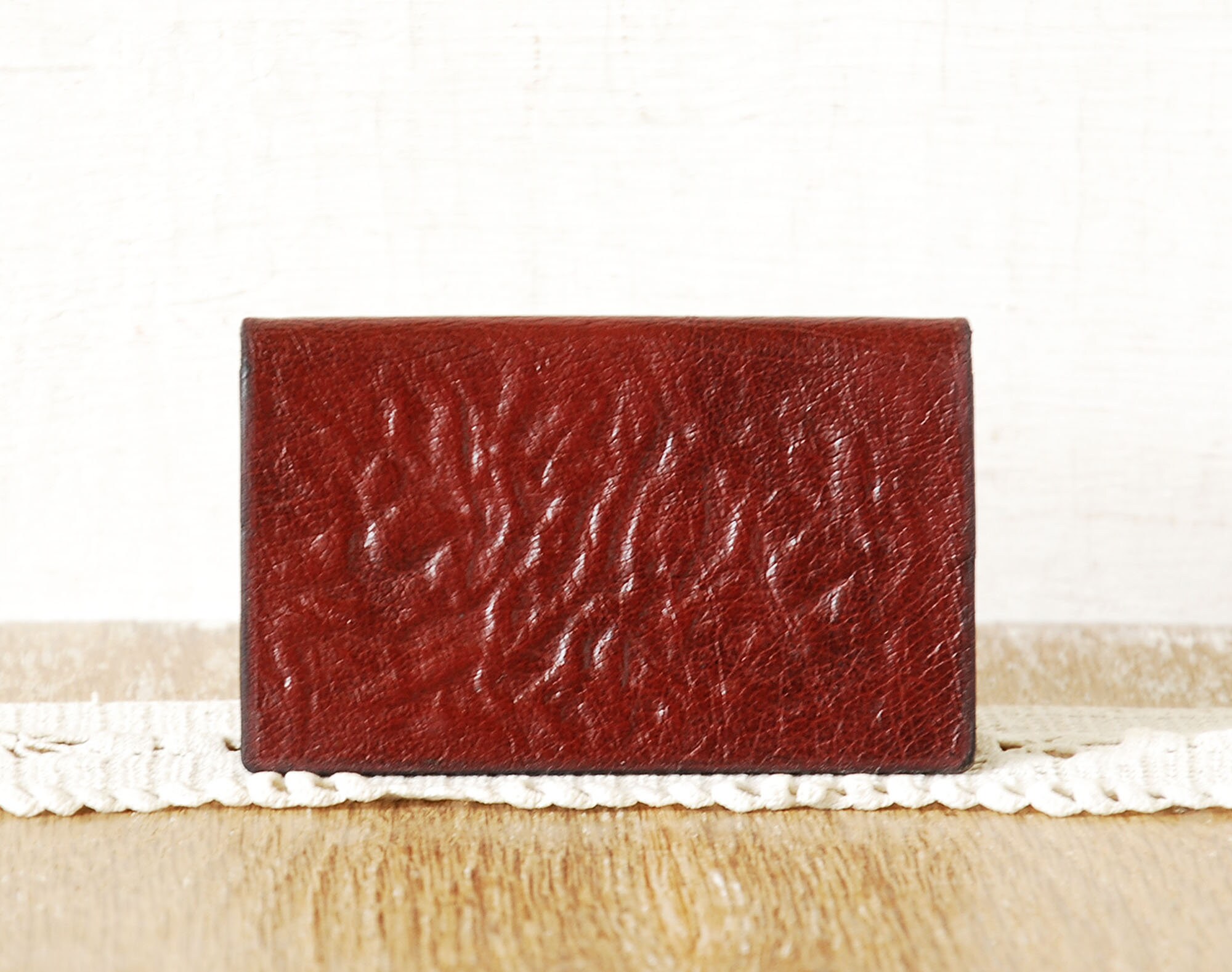 Vintage Business Card Holder Handmade Leather Cards Case Etsy UK