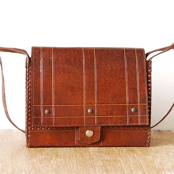 Embossed Leather Bag Etsy