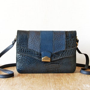 Leather Shoulder Bag Chain Purse for Women - Fashion Crossbody Bags Vintage  Snake Print Underarm Bag Square Satchel Handbag