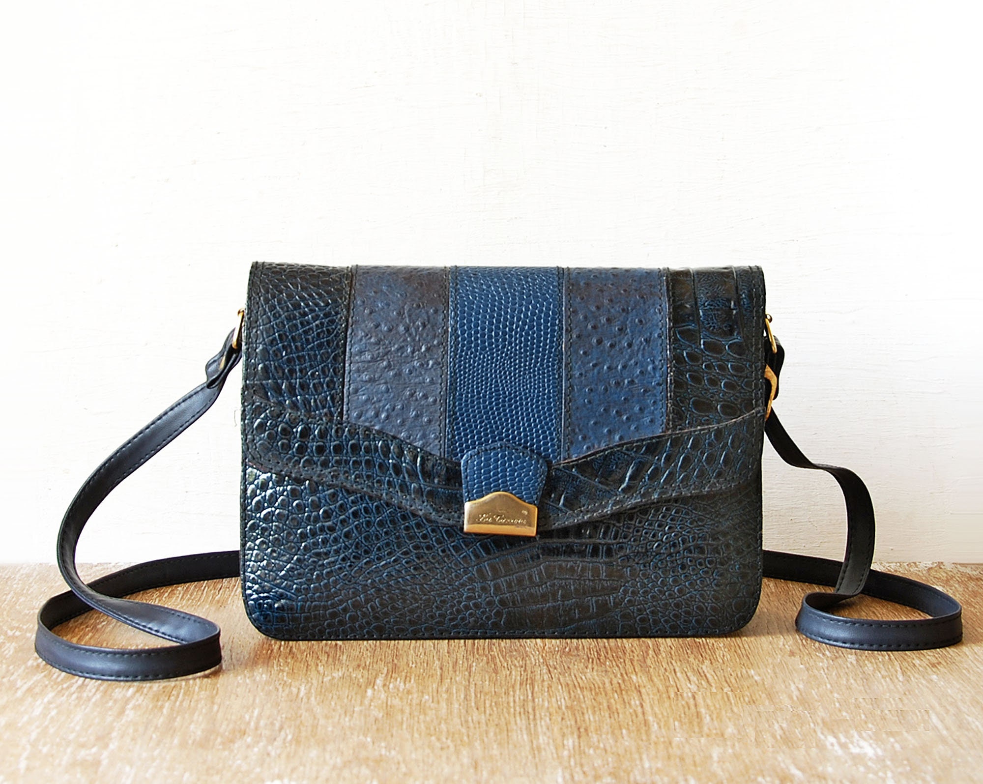 BONIA Limited Edition Distress Multicolor Leather Large Handbag NEW