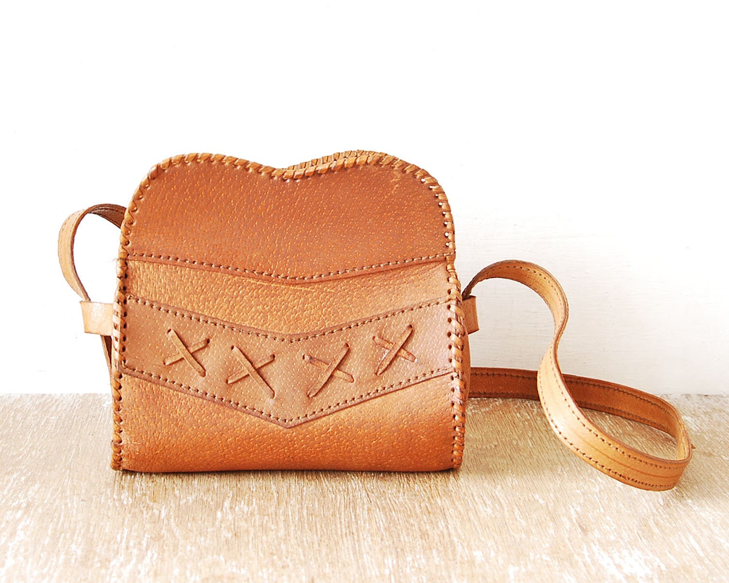 tooled leather luggage