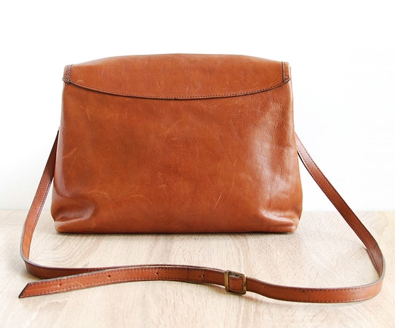 Retro Large Women's Shoulder Bag, Vintage Brown L… - image 3