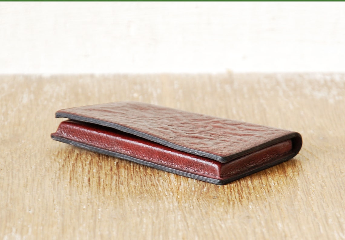 Vintage Business Card Holder Handmade Leather Cards Case Etsy UK
