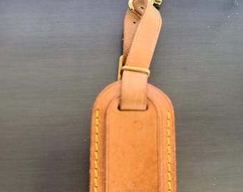 Etiqueta de identificación pequeña para equipaje de piel vachetta de Louis Vuitton n.° 12341