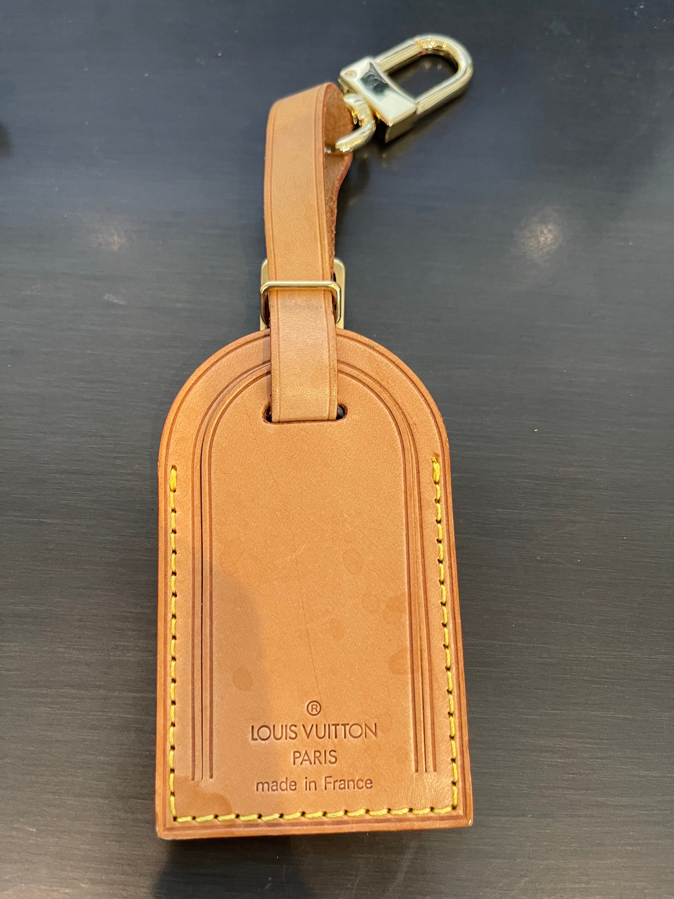 Louis Vuitton Vachetta Leather Luggage ID Tag Name Tag 10617 