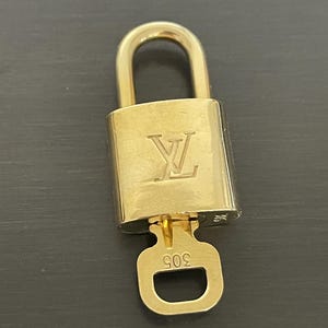 Cadeado especial Louis Vuitton Pinkerly e uma chave nº 305, latão nº 11669