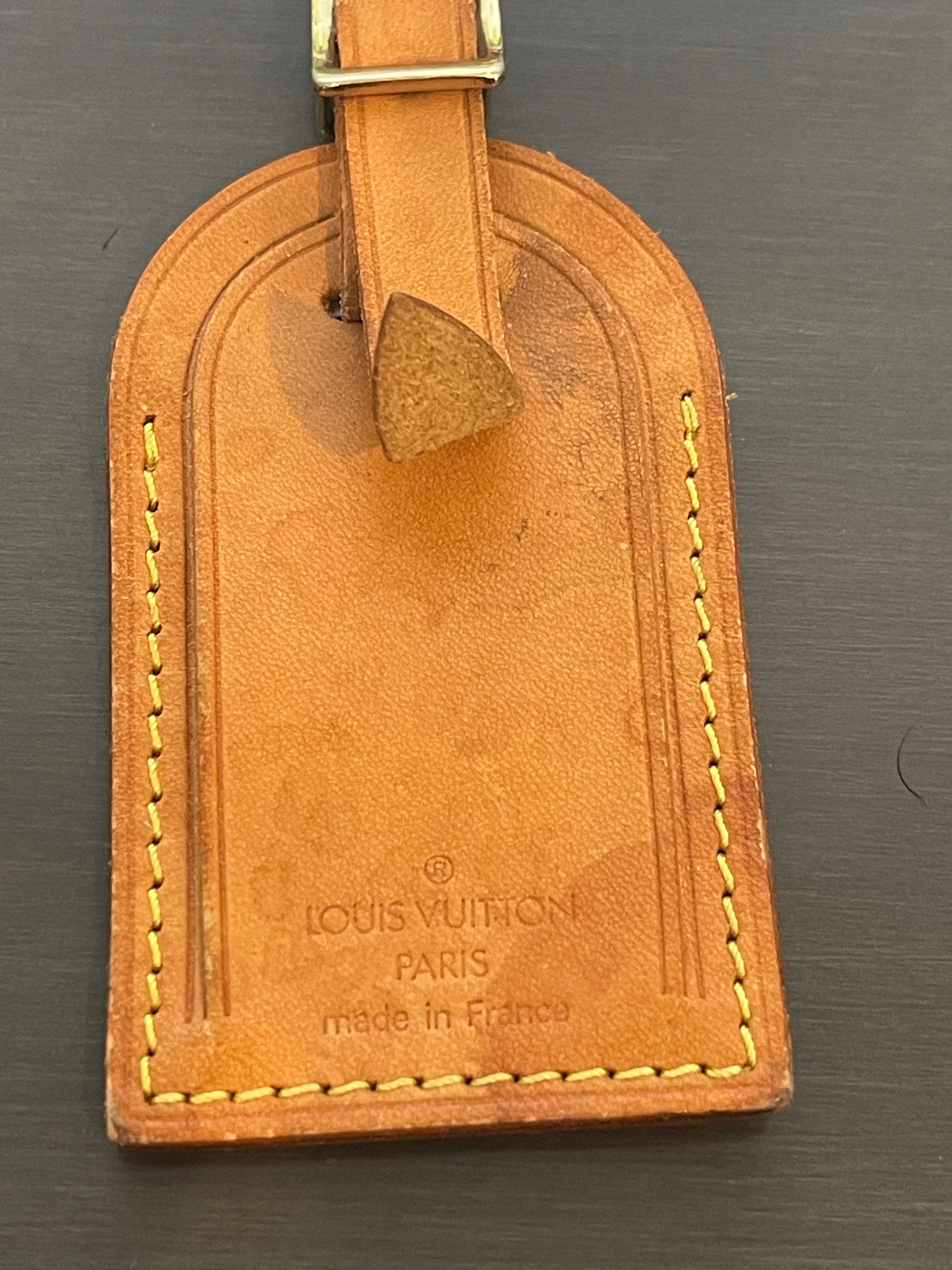 Louis Vuitton Vachetta Leather Luggage ID Tag Name Tag 10512 