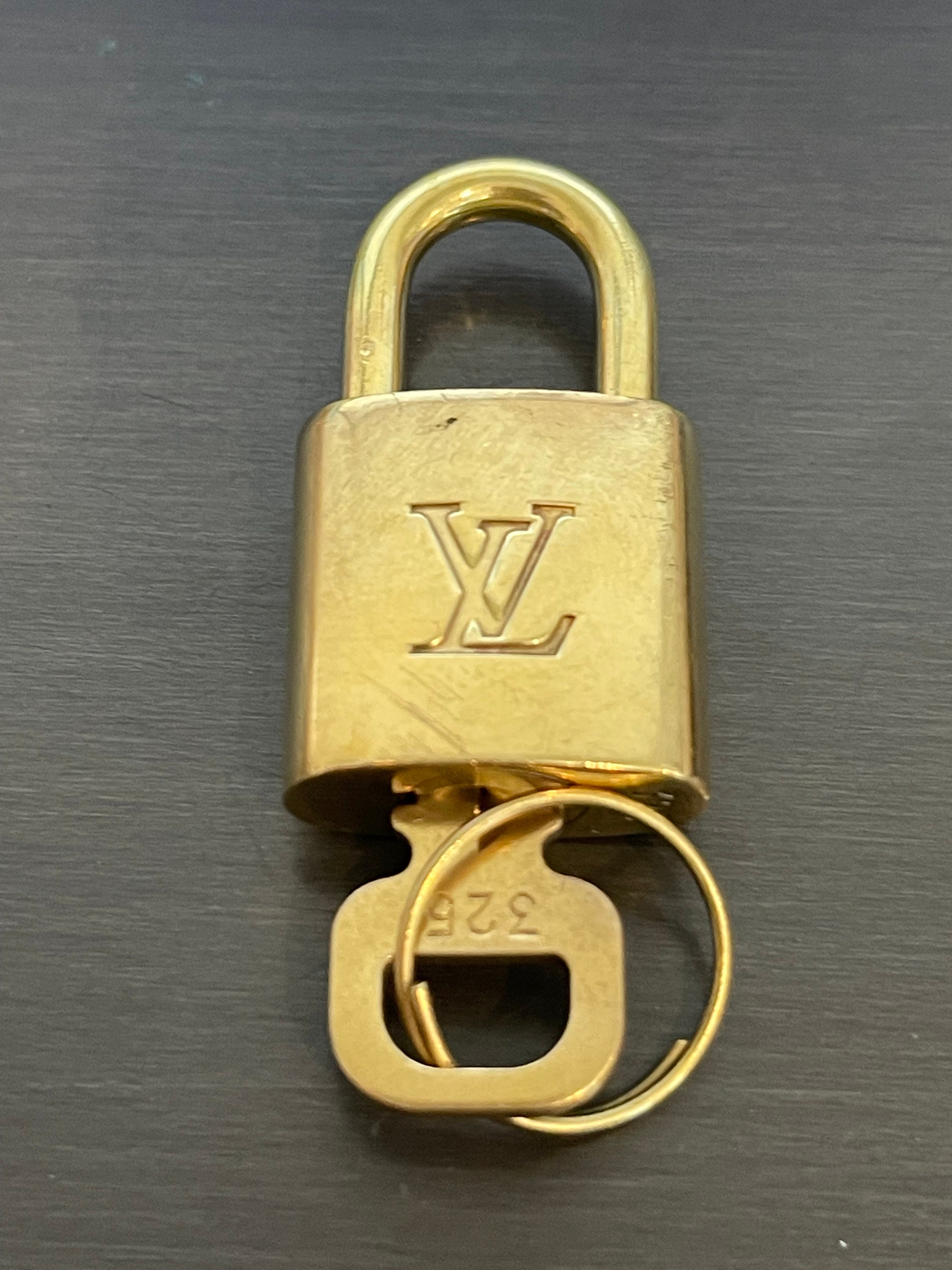 Louis Vuitton, Accessories, Authentic 38 Louis Vuitton Gold Brass Lock  Key Set Unbranded Pom Pom Keychain