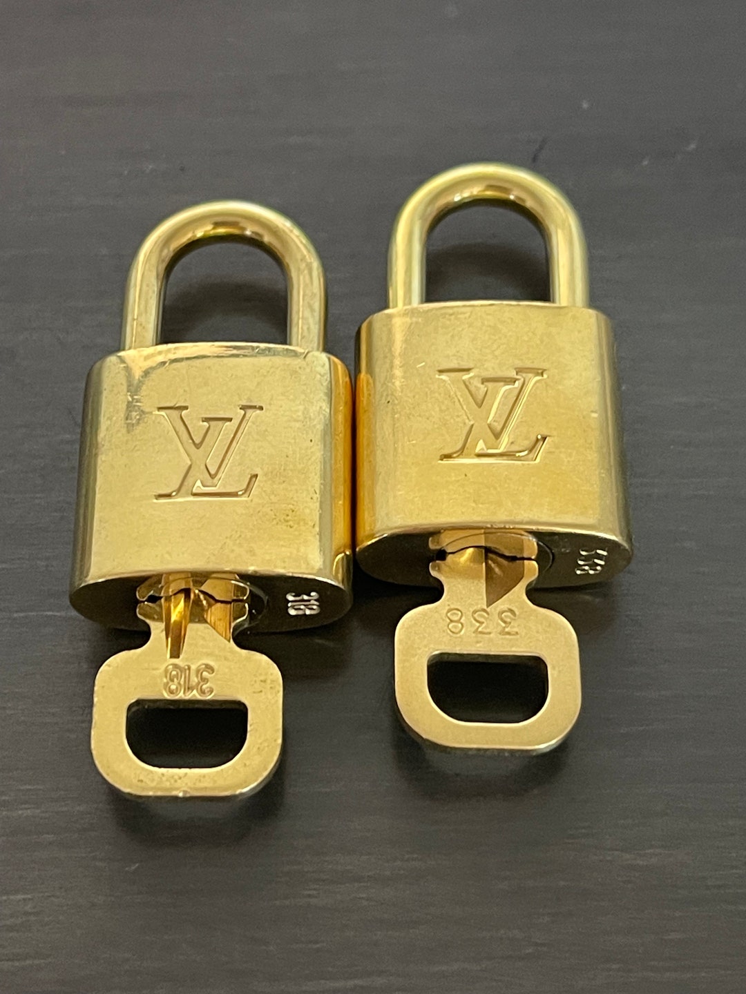 Louis Vuitton Two Padlocks and Keys 318 and 338 Lock Brass Etsy