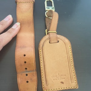 Louis Vuitton Vachetta Luggage Tag and Poignet Set Leather ref