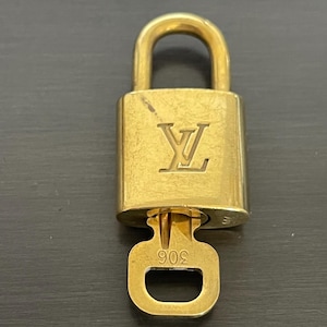 Cadeado especial Louis Vuitton Pinkerly e uma chave #306, fechadura de latão #11321