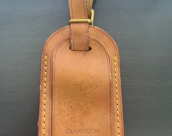 Louis Vuitton Vachetta Leather Luggage ID Tag Name Tag 10476 
