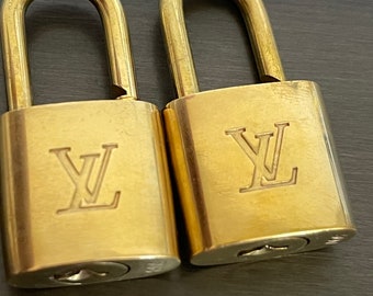 Louis Vuitton Two Padlocks and Keys 308 and 308 Lock Brass 