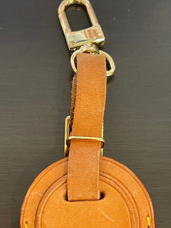 Louis Vuitton vachetta leather luggage ID tag nam… - image 3