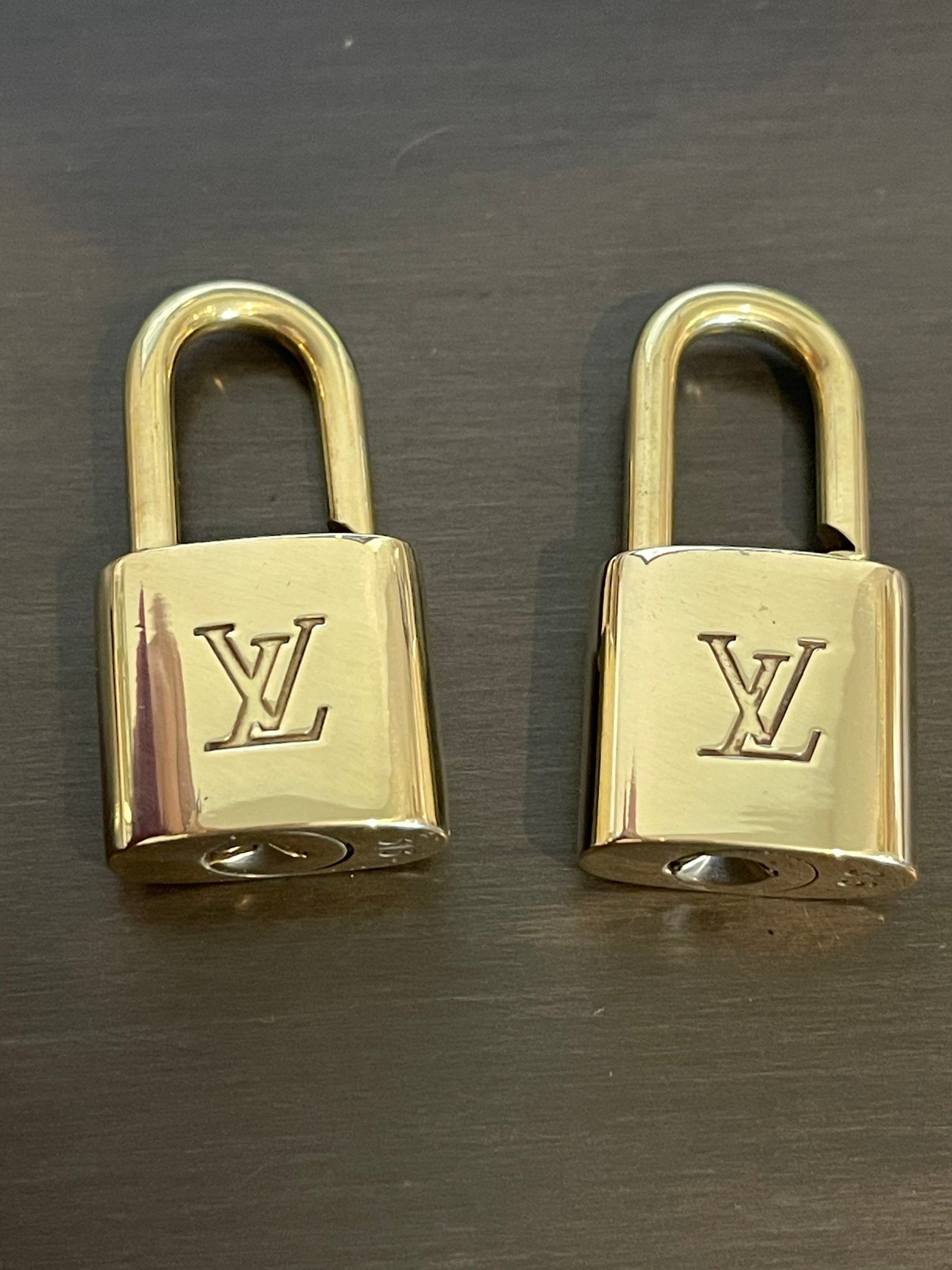 Louis Vuitton Lock & Key Set Silver Padlock Number 310