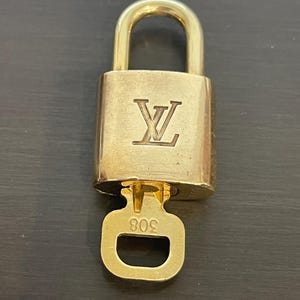 Cadeado especial Louis Vuitton Pinkerly e uma chave #308 fechadura latão