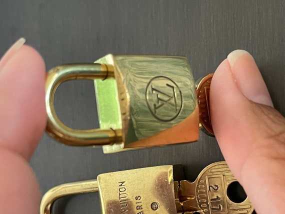Louis Vuitton Two Padlocks and Keys 217 and 227 Lock Brass 