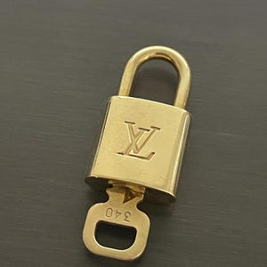 Cadeado especial Louis Vuitton Pinkerly e uma chave nº 340, latão nº 11618