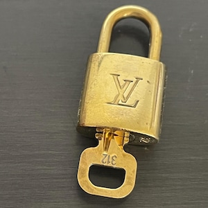 Cadeado especial Louis Vuitton Pinkerly e uma chave #312, cadeado latão #11595