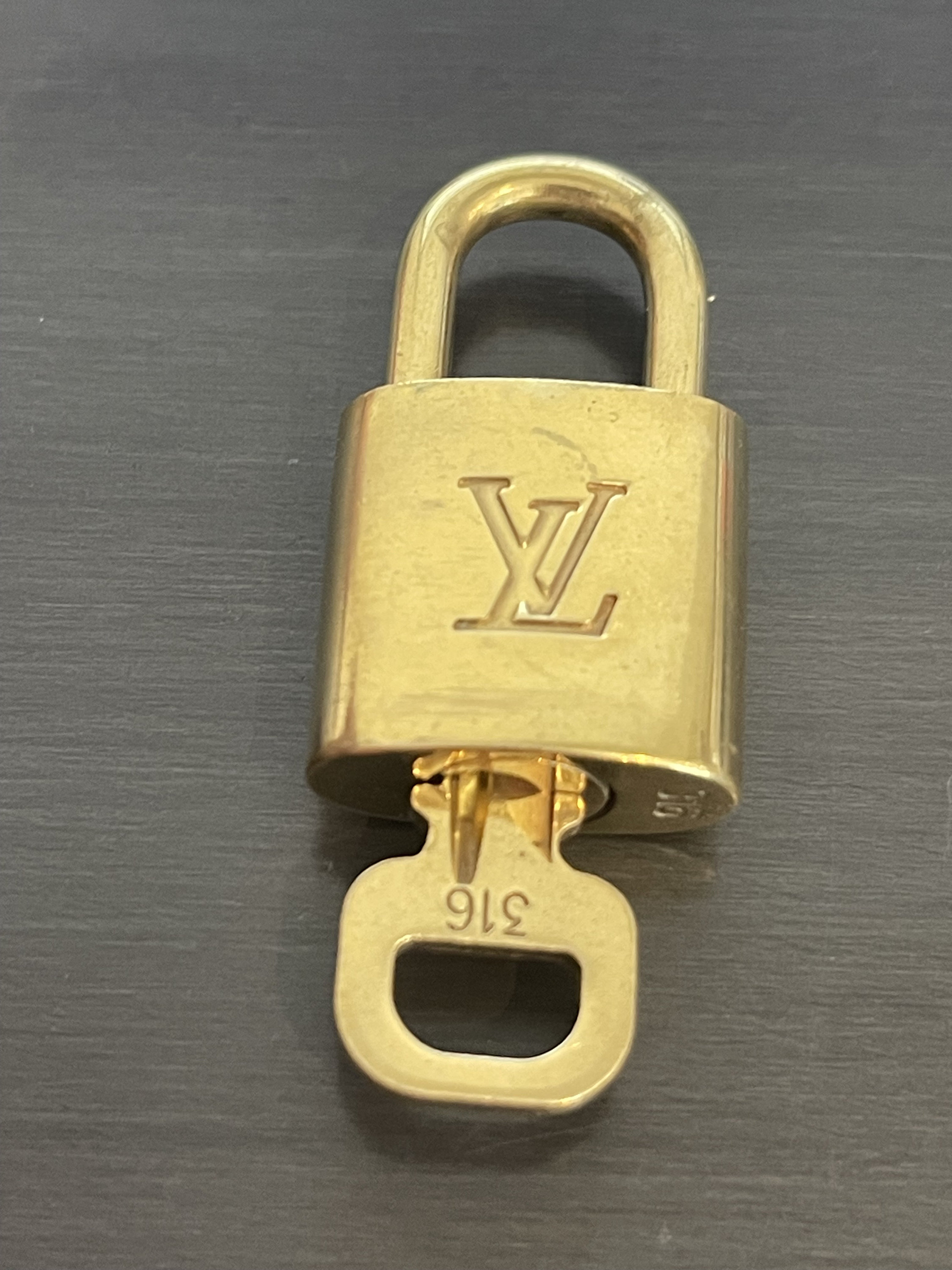 Louis Vuitton Brass Padlock and Key 318 - Bags of CharmBags of Charm