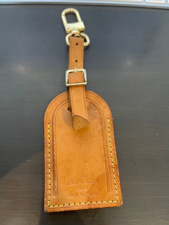 Louis Vuitton Vachetta Leather Luggage ID Tag Name Tag and 