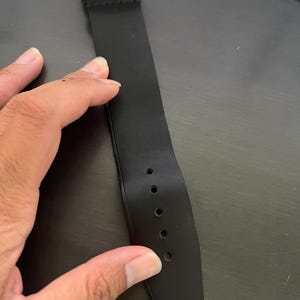 Louis Vuitton brown silver hardware leather luggage loop buckle poignet #11819