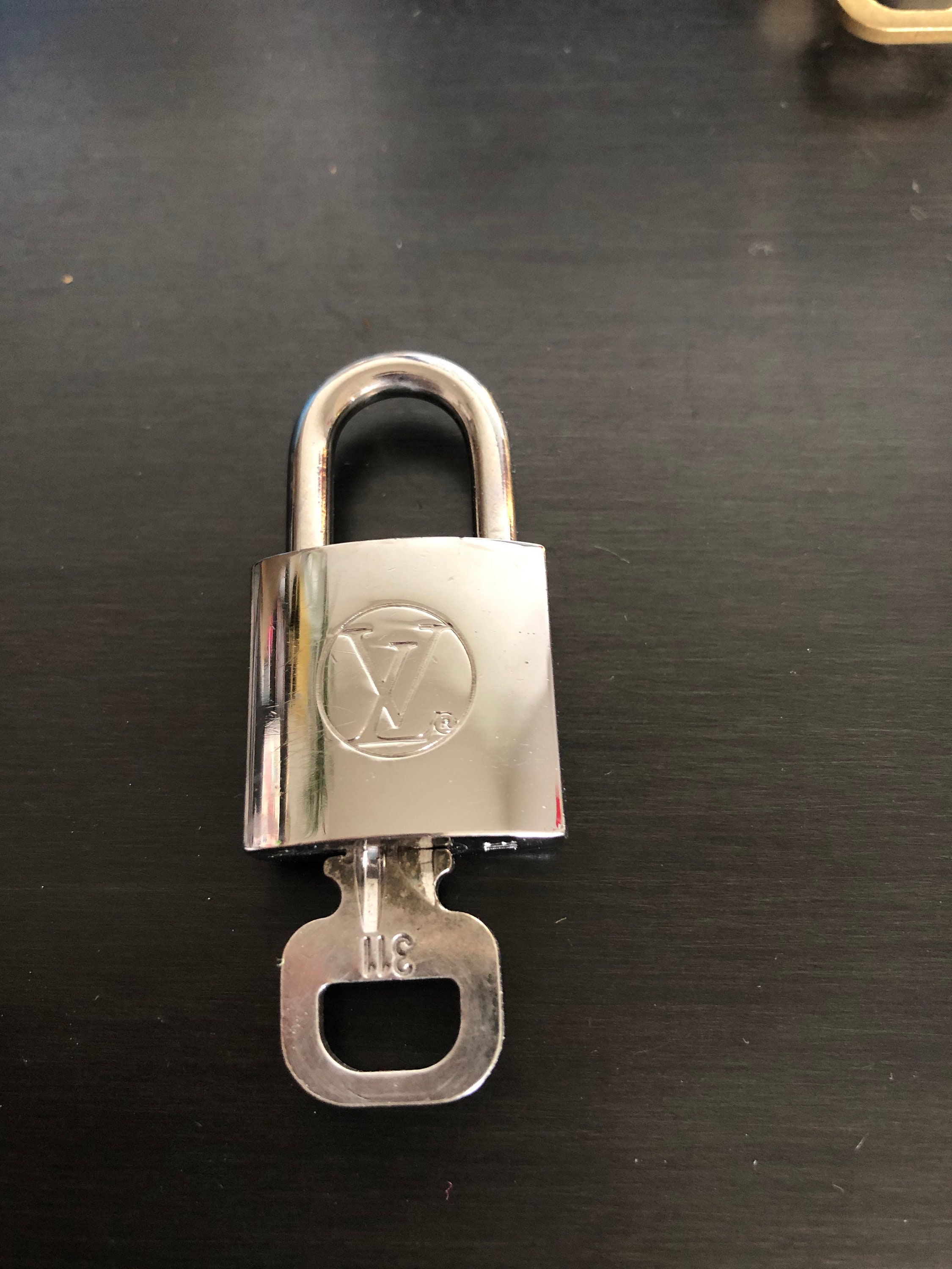 Louis Vuitton Palladium Lock and Key Set - Silver Bag Accessories