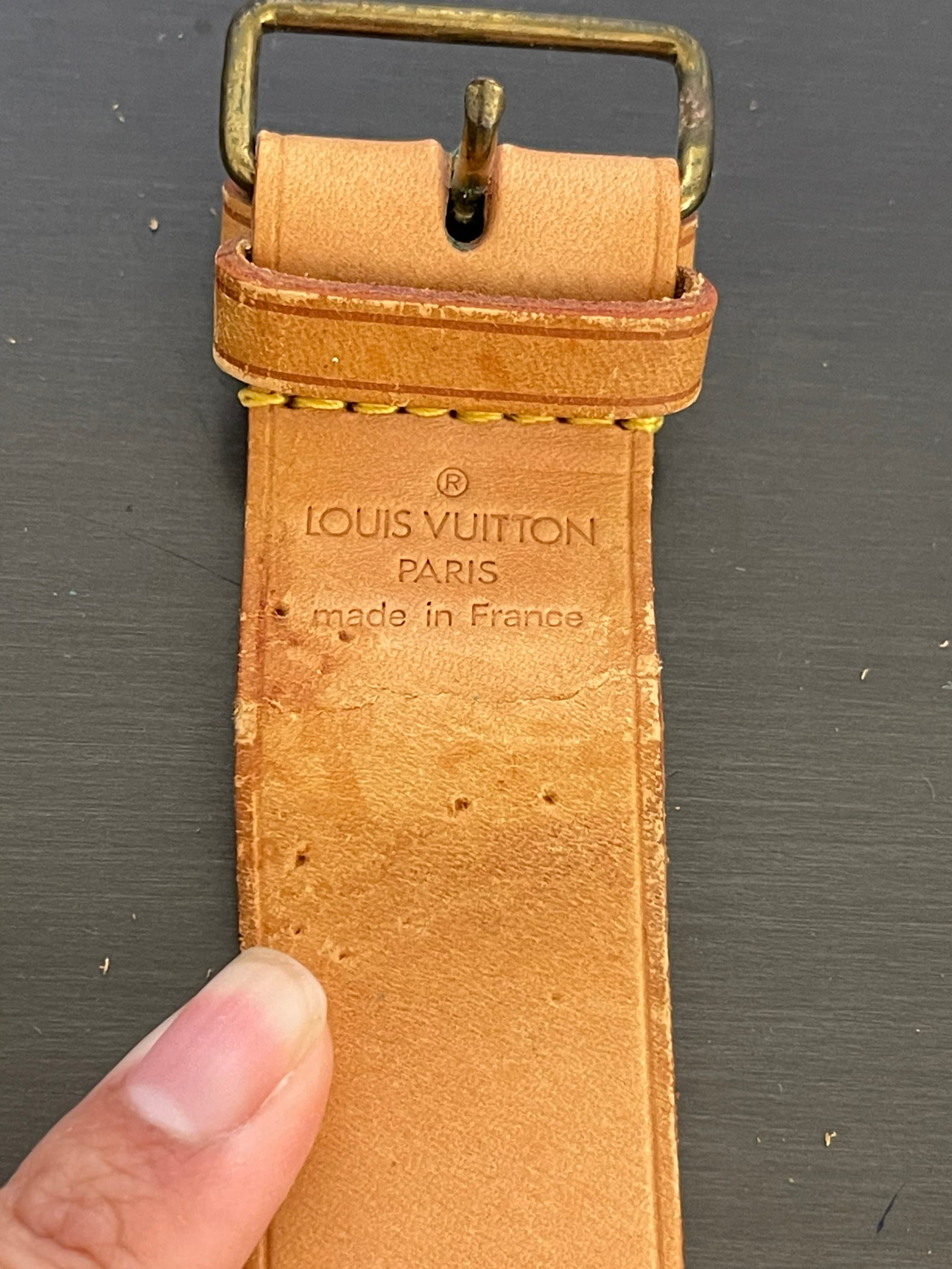 Louis Vuitton Vachetta Leather Luggage Name Tag & Strap Holder Louis Vuitton