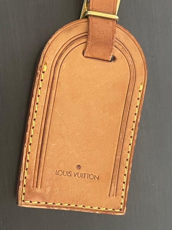 Louis Vuitton Vachetta Leather Luggage ID Tag Name Tag 10615 