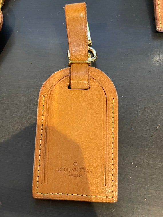 LOUIS VUITTON Vachetta Leather Luggage Name Tag