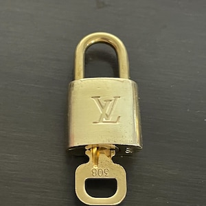 Cadeado especial Louis Vuitton Pinkerly e uma chave #308, fechadura de latão #11607