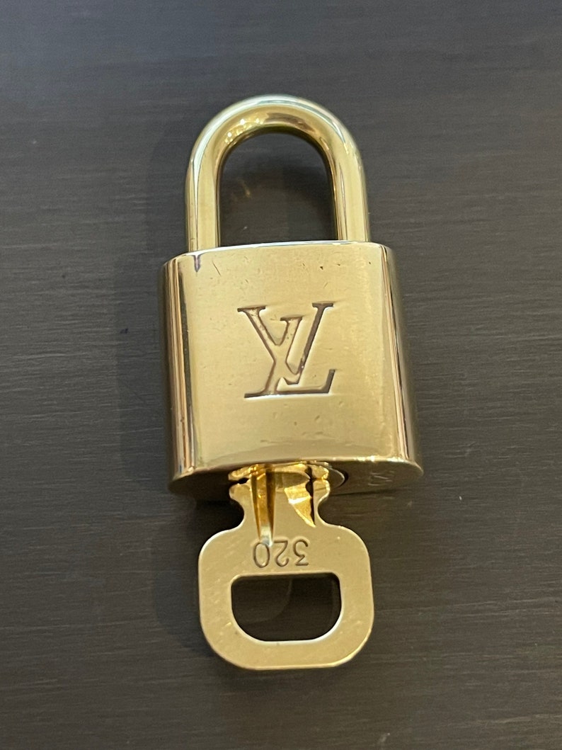 Louis Vuitton Padlock and Key 320 Lock Brass 6050 | Etsy