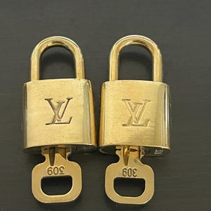 Louis Vuitton dois cadeados e CHAVES #309 e 309 cadeado de latão #11747