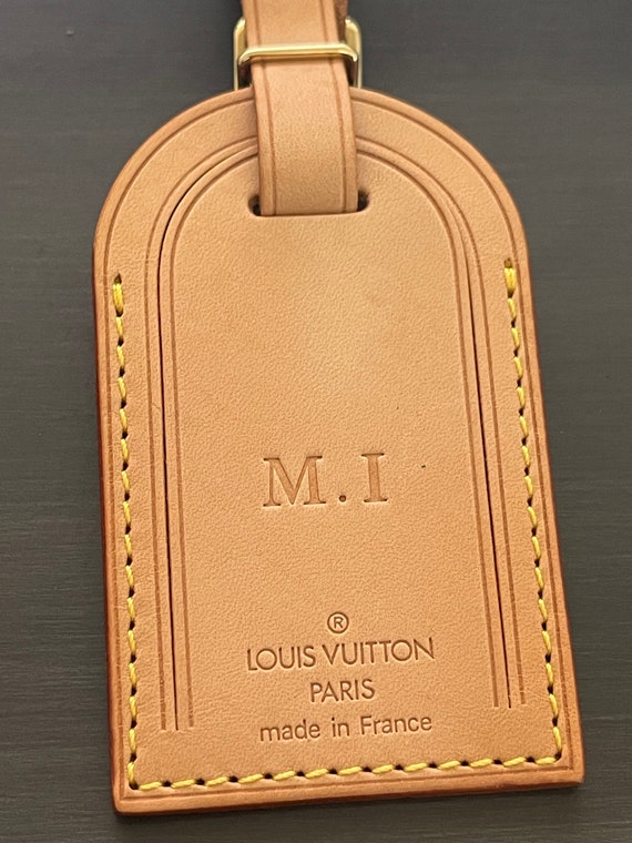 Louis Vuitton Vachetta Leather Luggage ID Tag Name Tag 10610 