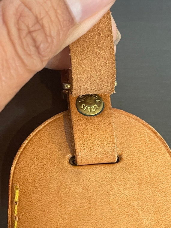 Louis Vuitton vachetta leather luggage ID tag nam… - image 6