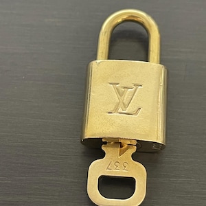Cadeado especial Louis Vuitton Pinkerly e uma chave nº 337, fechadura de latão nº 11658