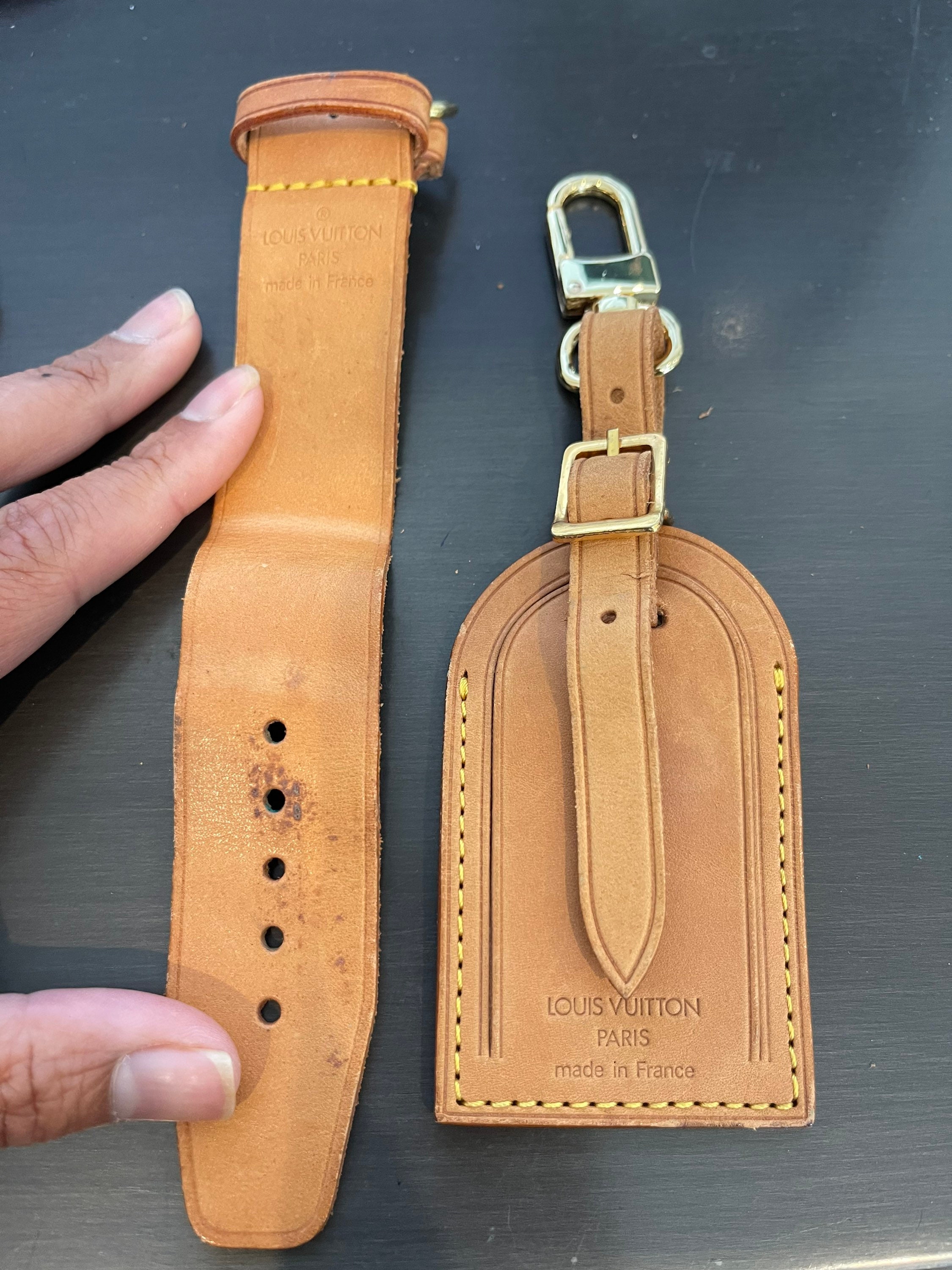 Louis Vuitton Vachetta Luggage Tag and Poignet Set Leather ref
