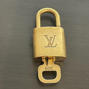 Cadeado especial Louis Vuitton Pinkerly e uma chave #309, fechadura de latão #11490