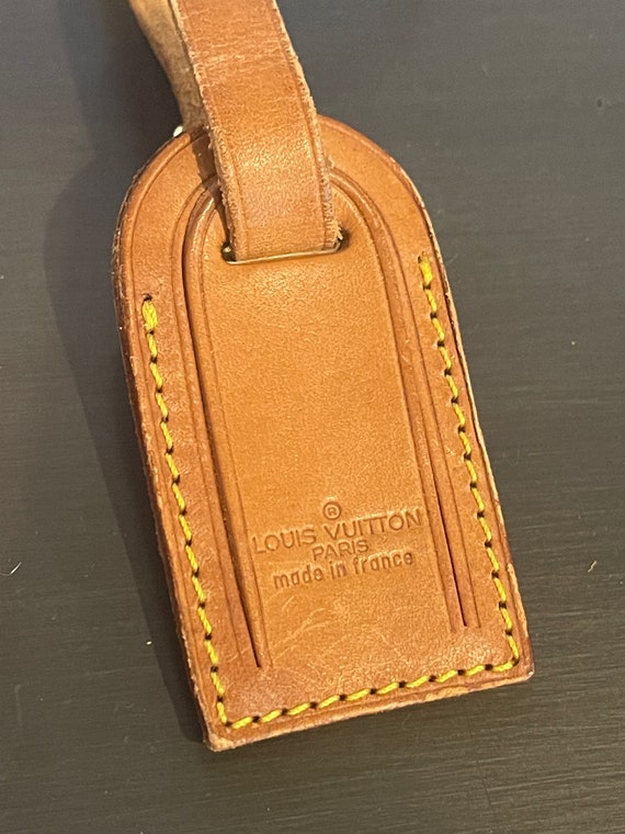Louis Vuitton Vachetta Small Leather Luggage ID Tag Name Tag 