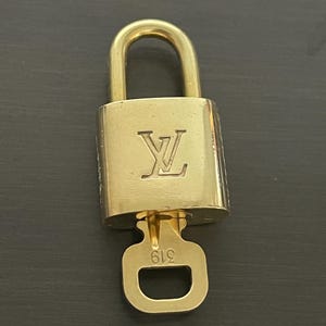 Cadeado especial Louis Vuitton Pinkerly e uma chave nº 319, fechadura de latão nº 11617